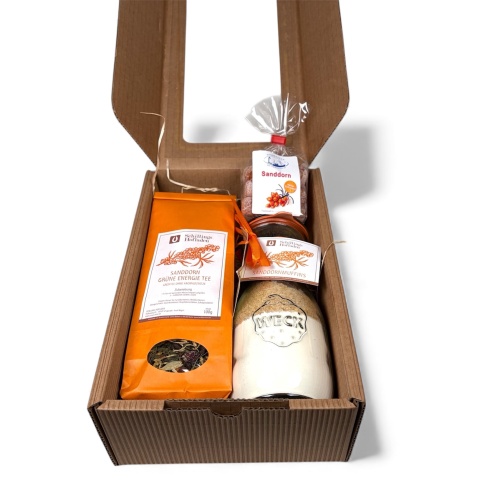 Geschenke: Geschenkbox „Sanddornliebe"